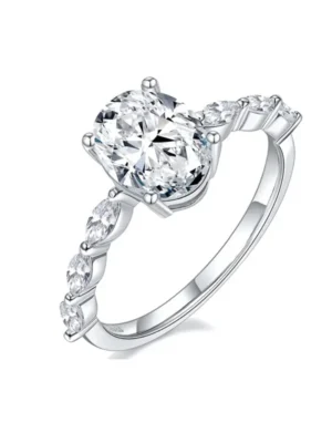 Timeless Oval Cut Moissanite Engagement Ring