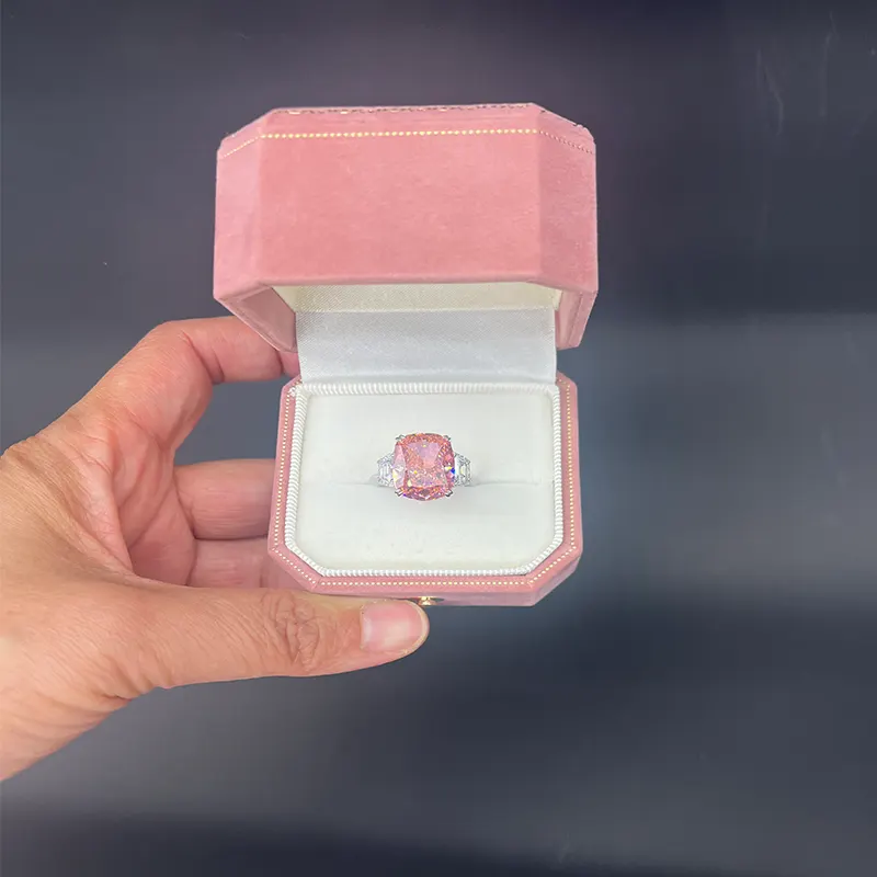 12Carat Princess Cut Lab-Created Gemstone Ring